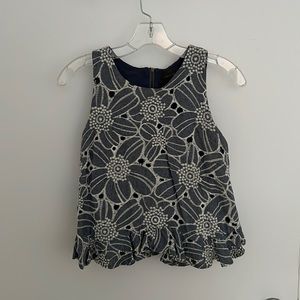 Anthropologie chambray crop top, size small